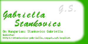 gabriella stankovics business card